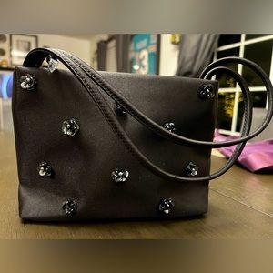 Black Clutch/Wristlet Purse with Sequins